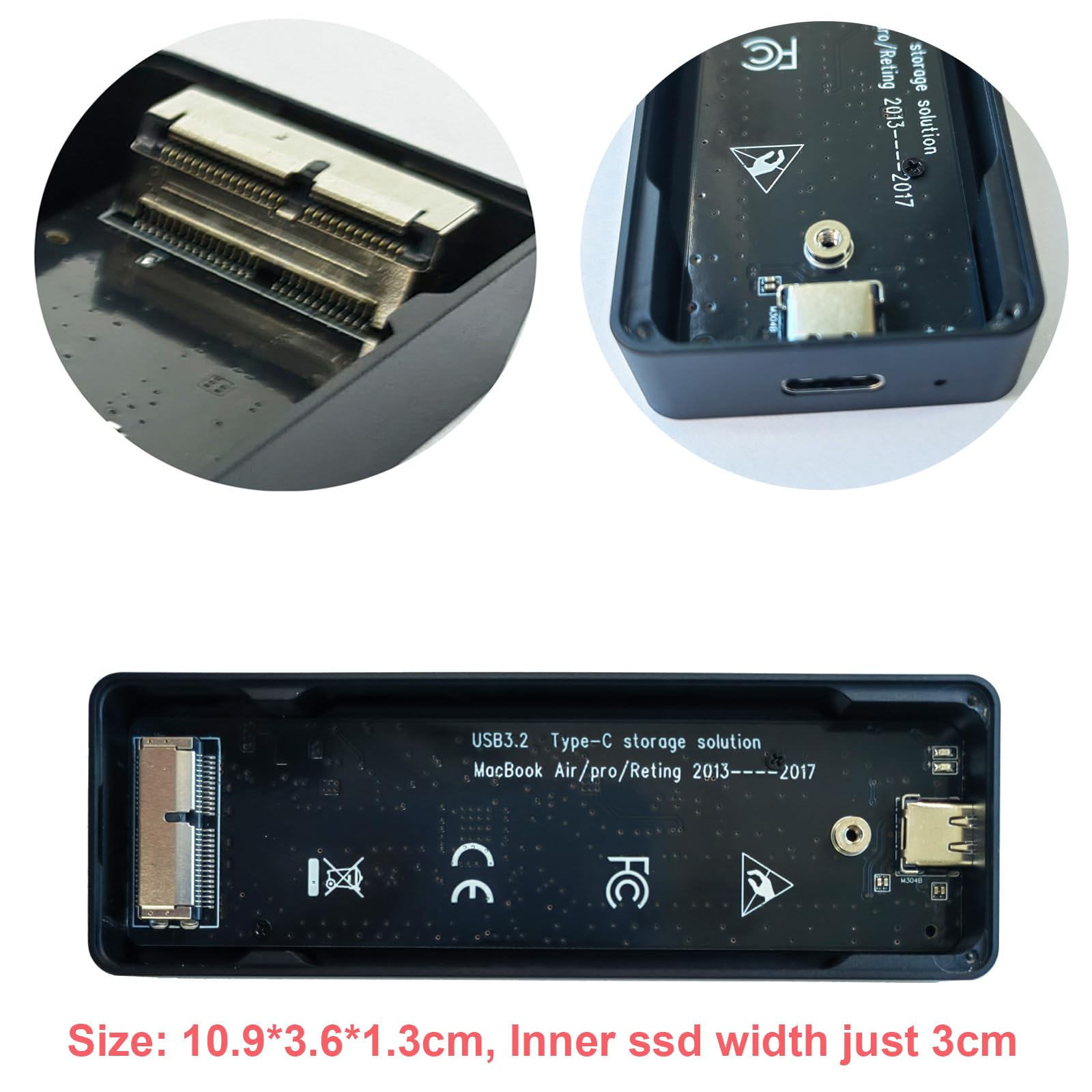 Amazon.co.jp: Jorkar 外付けSSDエンクロージャ USB-C 3.2 12+16ピン